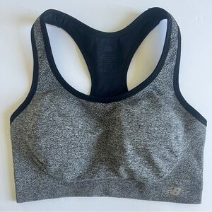 NWOT New Balance Sports Bra M Heathered Charcoal